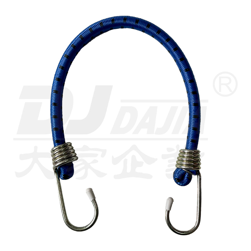 12mm bungee cord malakas na bungee strap na may zinc plated steel hook